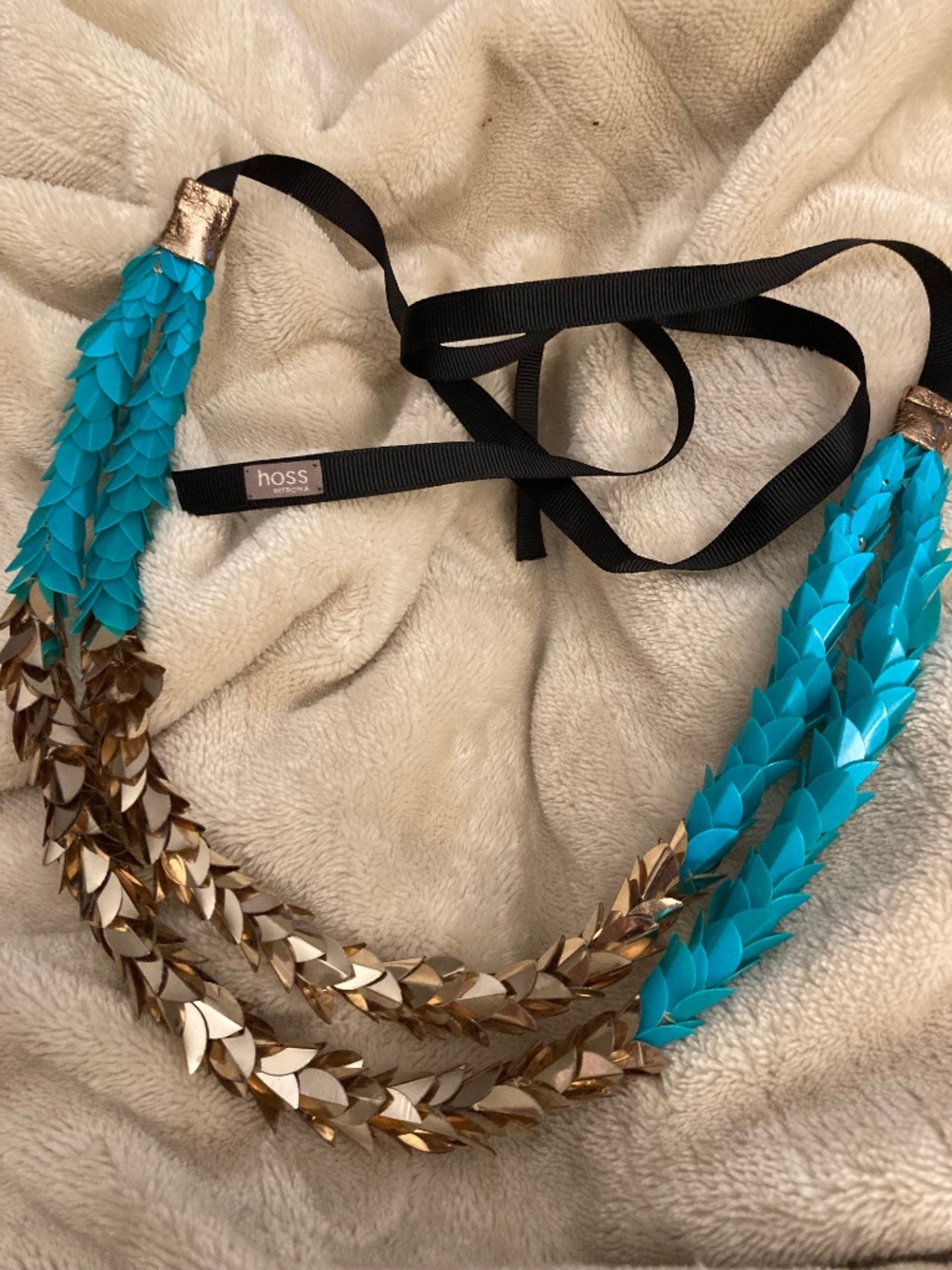 Hoss Intropia gross grain ribbon necklace
